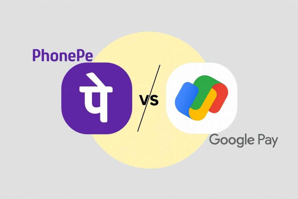 PhonePe vs Google Pay logo comparison.