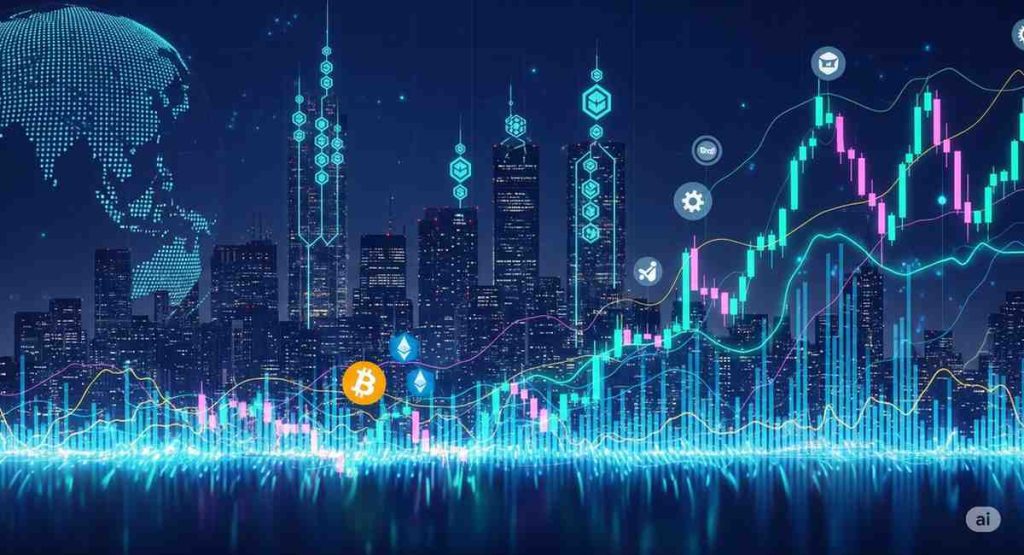 Crypto trading market in 2025 with Bitcoin Ethereum and altcoins.