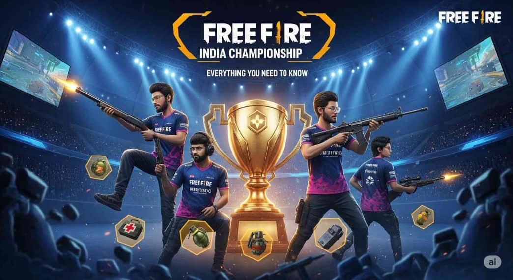 Visual overview of the Free Fire India Championship including format, players, and key highlights