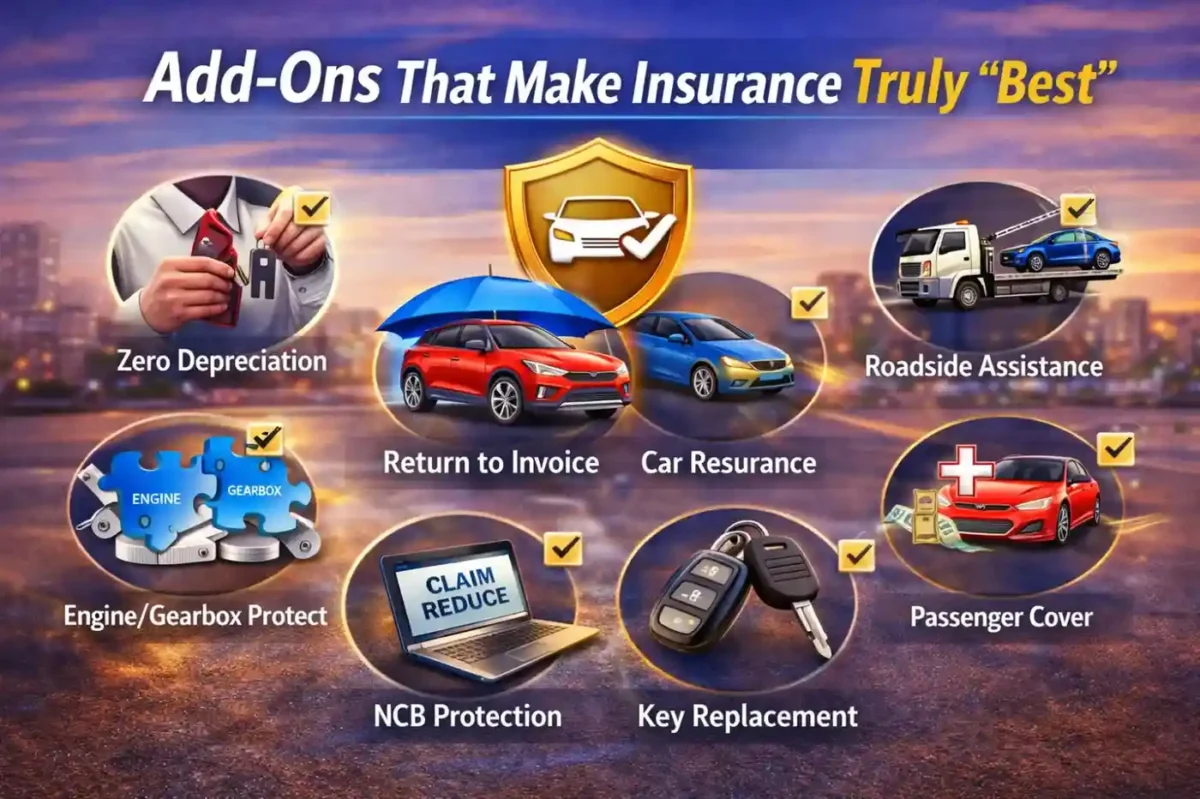 Add-ons that make insurance truly best for new cars with zero depreciation and full protection