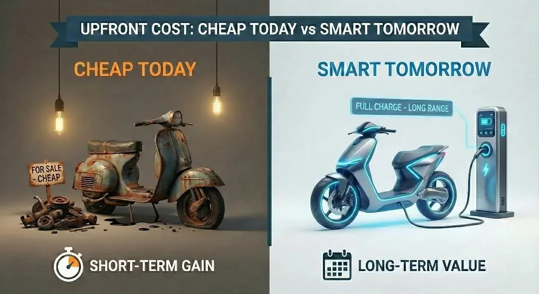 Upfront cost in Electric Scooter vs Petrol Scooter