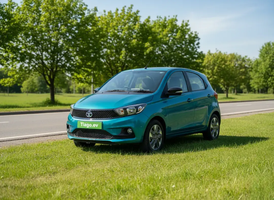 tata tiago ev cars blue colour